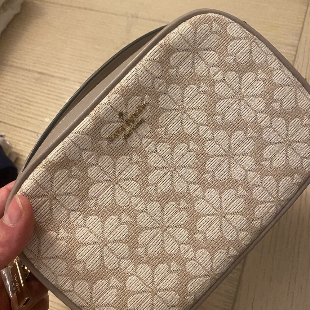 Kate Spade Cream and Gray Geometric Crossbody Bag